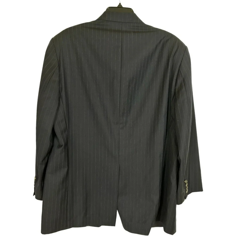 Lauren Ralph Lauren Suit Jacket Men’s 42R Wool Navy Blue Striped Macy’s Canada - Picture 5 of 7